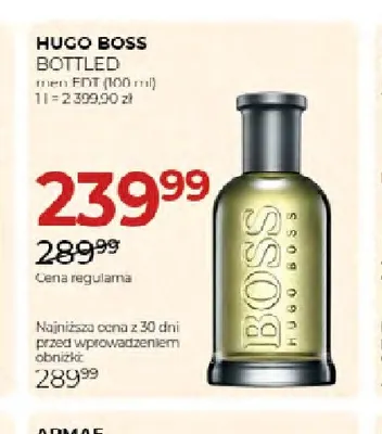 Woda toaletowa Hugo Boss Bottled promocja w Drogerie Jawa