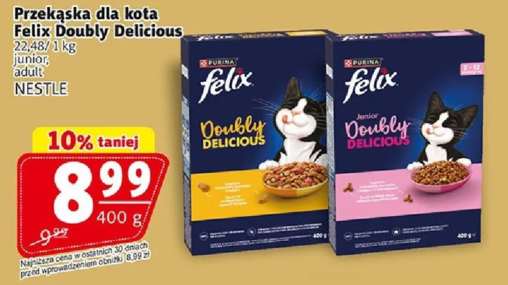 Przekąska dla kota Felix Doubly Delicious promocja w Prim Market