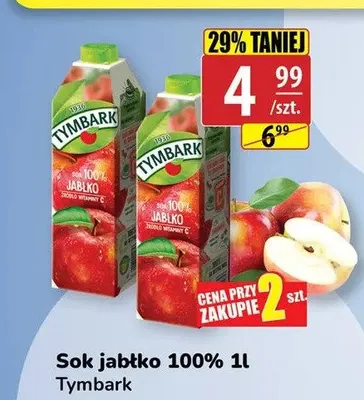 Sok jabłko 100% Tymbark promocja w API Market