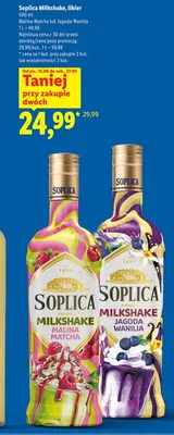 Likier Soplica Milkshake Malina-Matcha promocja w Lidl