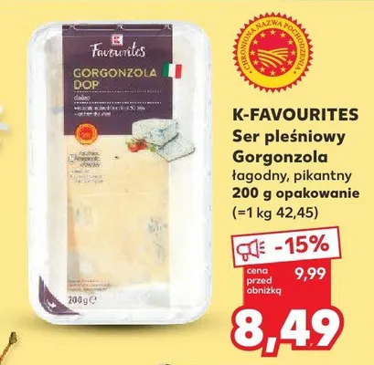 Ser pleśniowy Gorgonzola łagodny, pikantny promocja w Kaufland