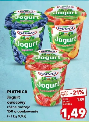 Jogurt owocowy różne rodzaje promocja w Kaufland