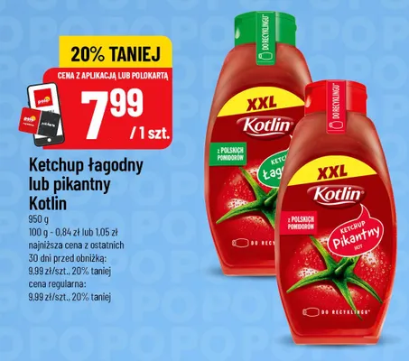Ketchup łagodny Kotlin promocja w POLOmarket