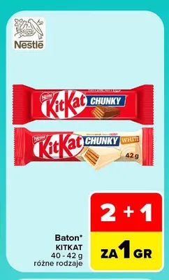 Baton KitKat Chunky promocja w Carrefour Market