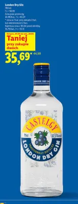 Gin London Dry Castelgy promocja w Lidl