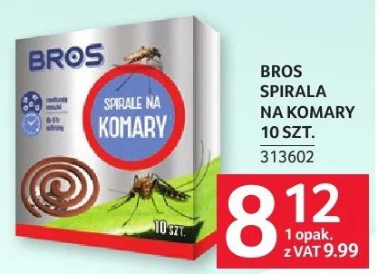 Spirala na komary Bros 10szt. promocja w Selgros