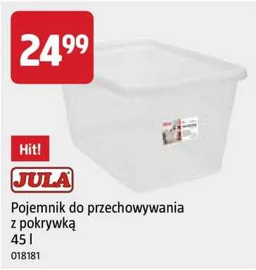 Pojemnik do przechowywania Jula z pokrywką 45l promocja w Jula