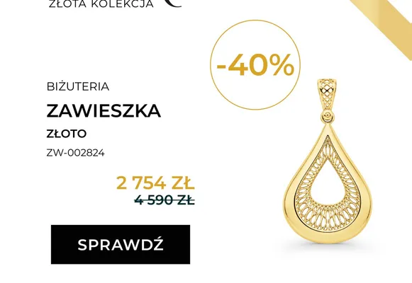 Zawieszka złota Briju Auri ZW-002824 promocja w Briju
