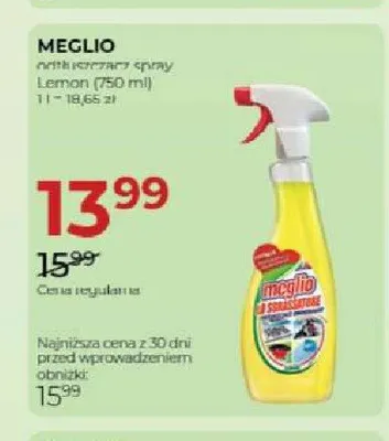 Odtłuszczacz spray Meglio Lemon promocja w Drogerie Jawa