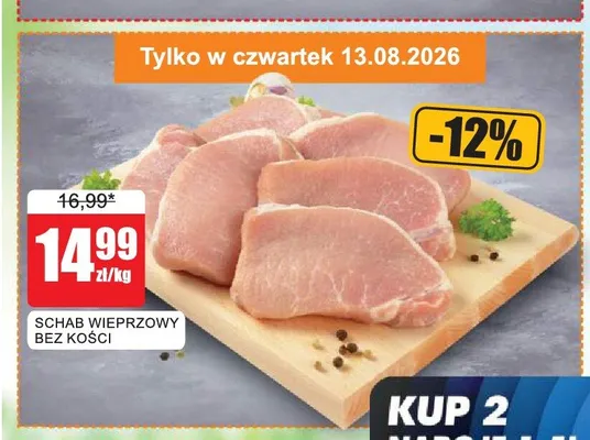 Schab wieprzowy bez kości promocja w Bingo