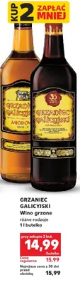 Wino grzaniec Galicyjski, różne rodzaje promocja w Kaufland