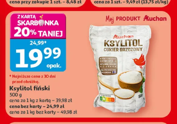 Ksylitol fiński Auchan promocja w Auchan