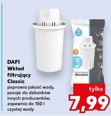 Wkład filtrujący Classic poprawia jakość wody, pasuje do dzbanków innych producentów, zapewnia do 150 l czystej wody promocja w Kaufland