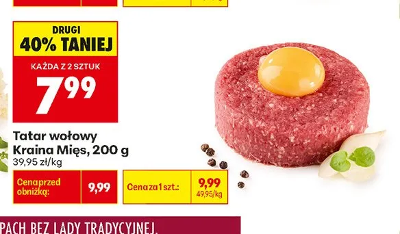 Tatar wołowy Kraina Mięs promocja w Biedronka