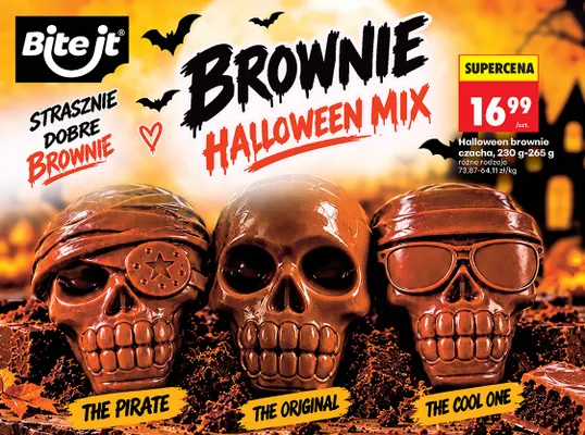 Halloween brownie czacha The Pirate Bite it promocja w Biedronka