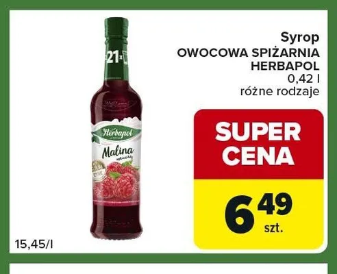 Syrop Owocowa Spiżarnia Herbapol promocja w Carrefour Express