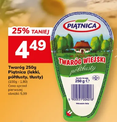 Twaróg wiejski półtłusty, tłusty promocja w Hitpol