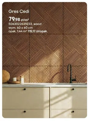 Gres Cedi wood wym. 60x60cm promocja w Castorama