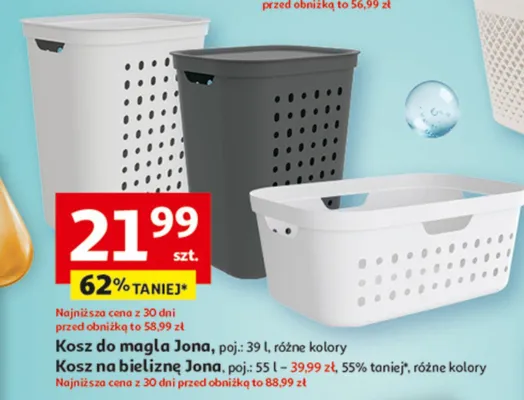 Kosz do magla Jona różne kolory promocja w Auchan