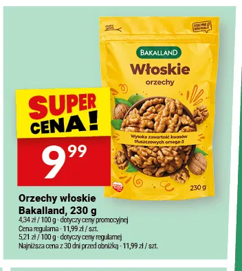 Orzechy włoskie Bakalland promocja w Twój Market