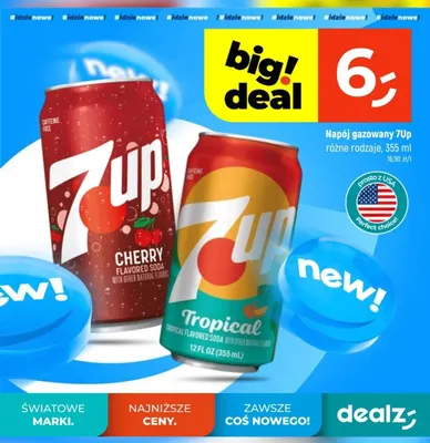 Napój gazowany 7Up Tropical promocja w Dealz