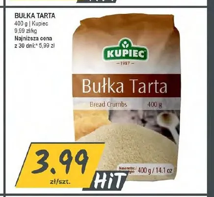 Bułka tarta Kupiec promocja w Słoneczko