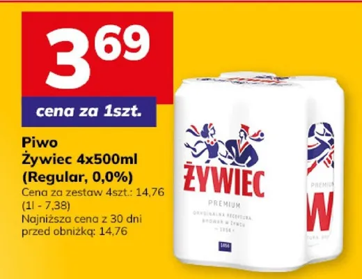Piwo Żywiec Regular, 0.0% promocja w Hitpol