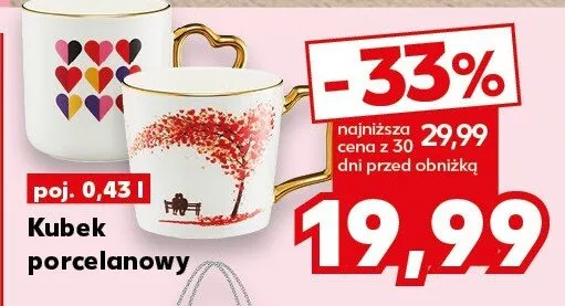 Kubek porcelanowy promocja w Kaufland