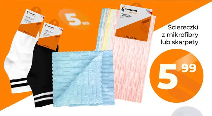 Ściereczki z mikrofibry Vergionic promocja w POLOmarket