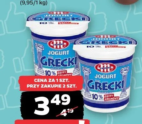 Jogurt naturalny typu greckiego Mlekovita promocja w Netto