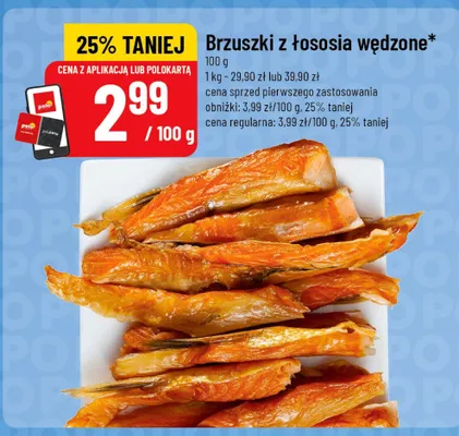 Bruszki z łososia wędzone promocja w POLOmarket