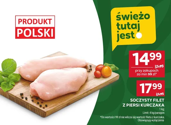 Soczysty filet z piersi kurczaka promocja w Stokrotka