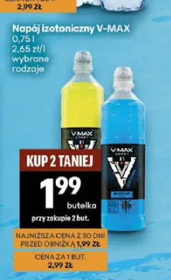 Napój izotoniczny V-MAX promocja w Delikatesy Centrum