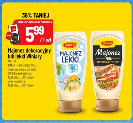 Majonez dekoracyjny Winiary promocja w POLOmarket