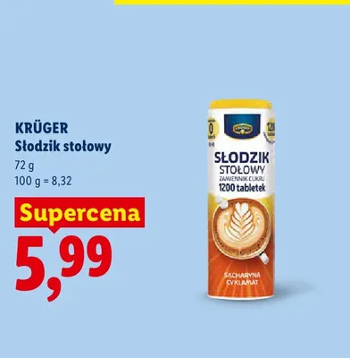 Słodzik stołowy Krüger promocja w Lidl