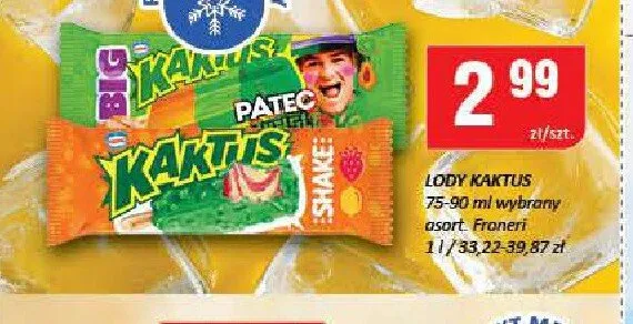 Lody Kaktus Shake promocja w Chorten