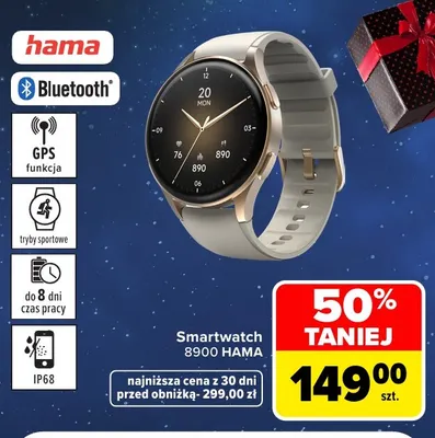 Smartwatch 8900 Hama promocja w Carrefour