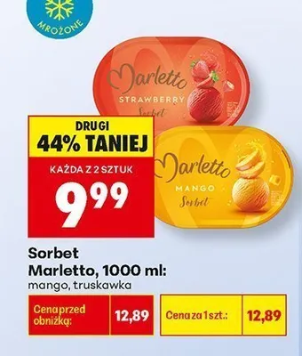 Sorbet truskawkowy Marletto promocja w Biedronka