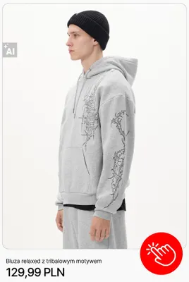 Bluza relaxed z tribalowym motywem Cropp promocja w Cropp
