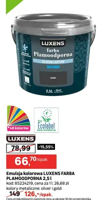 Emulsja kolorowa FARBA PLAMOODPORNA promocja w Leroy Merlin