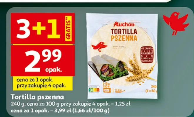 Tortilla pszenna promocja w Auchan