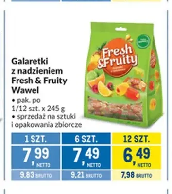 Galaretki z nadzieniem Fresh & Fruity Wawel promocja w Makro