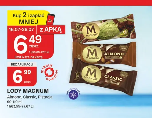 Lody Magnum Pistacja promocja w Chorten