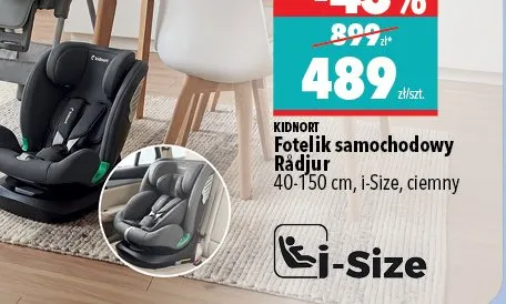 Fotelik samochodowy Kidnort Rådjur i-Size ciemny 40-150cm promocja w Biedronka Home