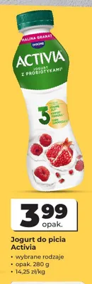 Jogurt do picia Activia malina granat promocja w Odido