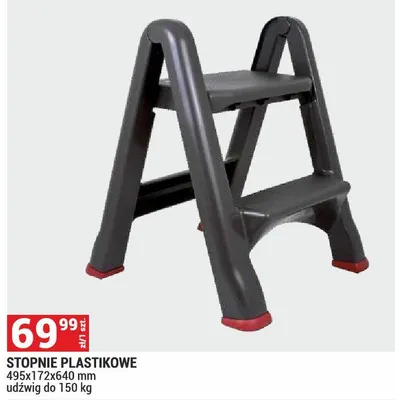 Stopnie plastikowe 495x172x640mm udźwig do 150kg promocja w Merkury Market