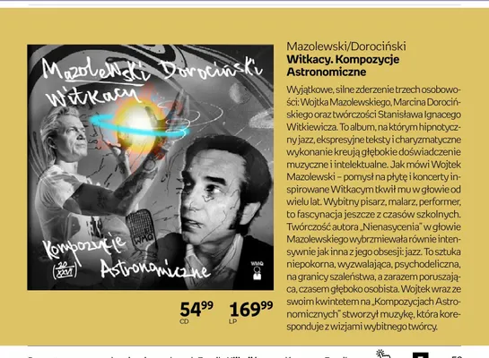 Płyta CD Mazolewski/Dorociński Witkacy. Kompozycje Astronomiczne Empik promocja w Empik