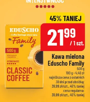 Kawa mielona Eduscho Family promocja w POLOmarket