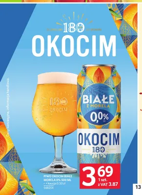 Piwo bezalkoholowe Okocim Białe Morela promocja w Selgros