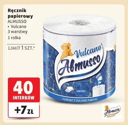 Ręcznik papierowy Vulcano Almusso promocja w Intermarche